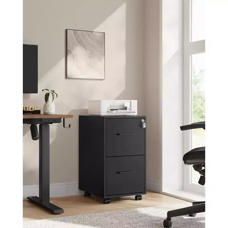 Archivador, Archivador de Oficina con Cerradura, Pre-ensamblado, 17.7 x 14.4 x 25.4 Pulgadas