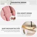 Sillón decorativo moderno de mediados de siglo con asiento acolchado, respaldo alto y almohadas (marfil/gris oscuro/rosa)