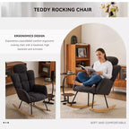 Sillón decorativo moderno de mediados de siglo con asiento acolchado, respaldo alto y almohadas (marfil/gris oscuro/rosa)