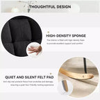 Sillón decorativo moderno de mediados de siglo con asiento acolchado, respaldo alto y almohadas (marfil/gris oscuro/rosa)