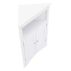 Mueble esquinero auxiliar, Mueble de suelo para baño con puertas y estantes, Almacenamiento independiente para cocina, salón, baño
