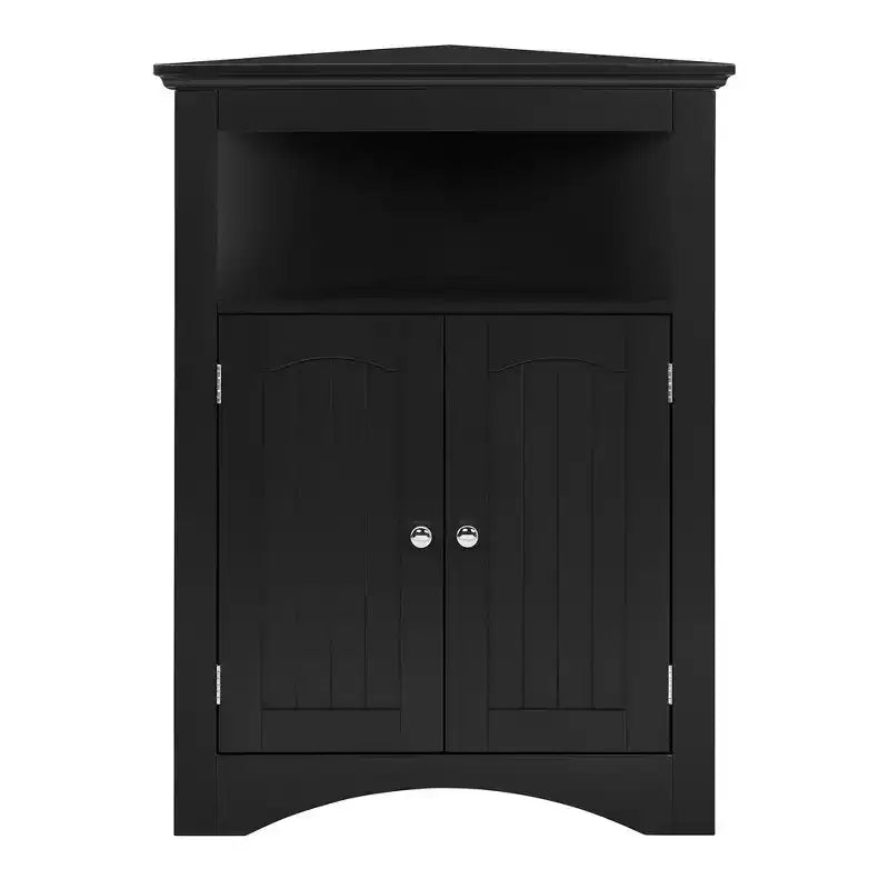 Mueble esquinero auxiliar, Mueble de suelo para baño con puertas y estantes, Almacenamiento independiente para cocina, salón, baño