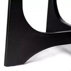 Mesa de centro redonda moderna de madera con patas cruzadas