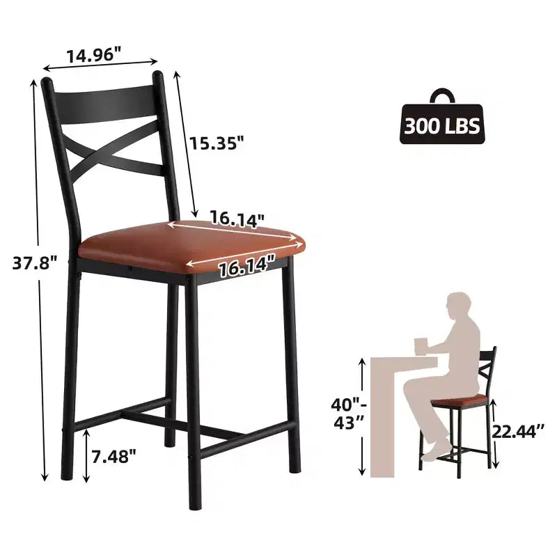 2 taburetes de bar, sillas de barra de mostrador con respaldo y cojín, sillas de comedor tapizadas, taburetes para isla de cocina, bar, comedor