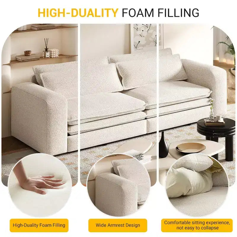 Sofá cama extraíble King de 93, sofá cama convertible 3 en 1 Teddy con 2 almohadas lumbares