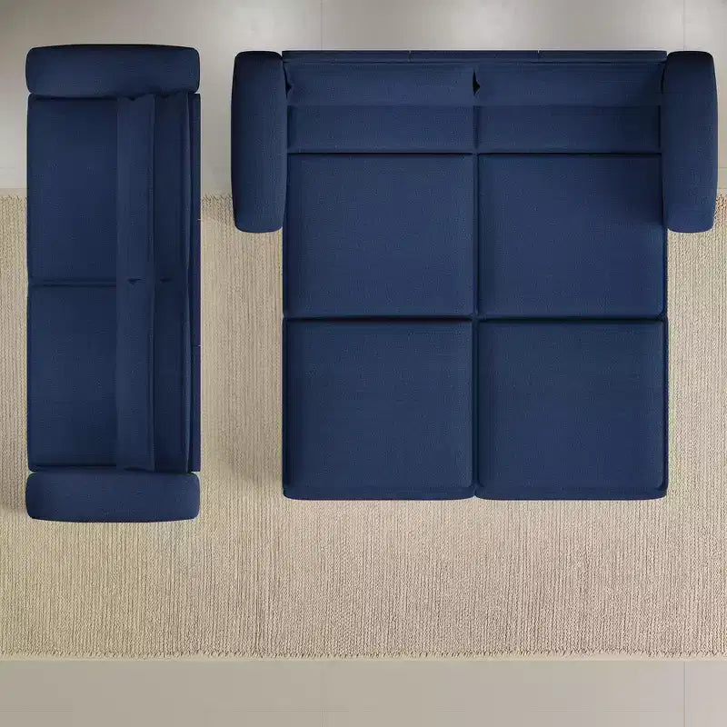 Sofá cama extraíble King de 93, sofá cama convertible 3 en 1 Teddy con 2 almohadas lumbares