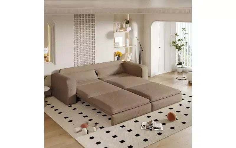 Sofá cama extraíble King de 93, sofá cama convertible 3 en 1 Teddy con 2 almohadas lumbares