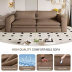 Sofá cama extraíble King de 93, sofá cama convertible 3 en 1 Teddy con 2 almohadas lumbares