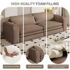 Sofá cama extraíble King de 93, sofá cama convertible 3 en 1 Teddy con 2 almohadas lumbares