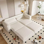 Sofá cama extraíble King de 93, sofá cama convertible 3 en 1 Teddy con 2 almohadas lumbares