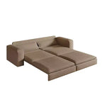 Sofá cama extraíble King de 93, sofá cama convertible 3 en 1 Teddy con 2 almohadas lumbares