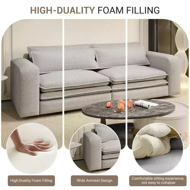 Sofá cama extraíble King de 93, sofá cama convertible 3 en 1 Teddy con 2 almohadas lumbares