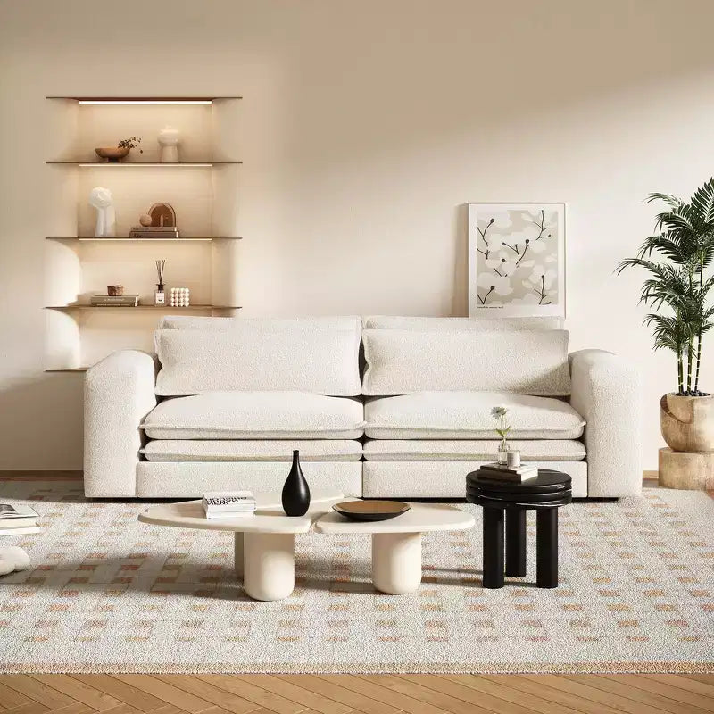 Sofá cama extraíble King de 93, sofá cama convertible 3 en 1 Teddy con 2 almohadas lumbares
