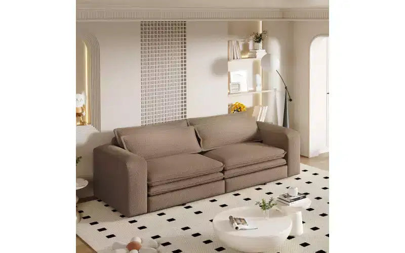 Sofá cama extraíble King de 93, sofá cama convertible 3 en 1 Teddy con 2 almohadas lumbares