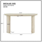 Mesa de Consola Moderna Mesa de Entrada Mesa Auxiliar de Sofá Mesa Decorativa Minimalista con Borde Redondeado y Patrón de Mármol Falso MARS