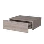 Mesita de noche flotante de 5 cajones de madera gris
