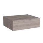 Mesita de noche flotante de 5 cajones de madera gris
