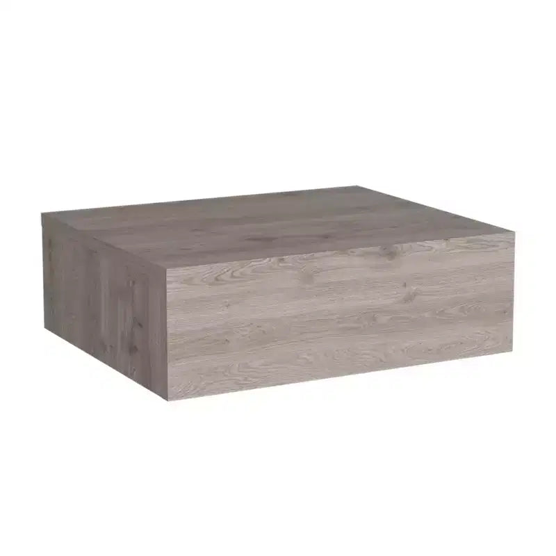 Mesita de noche flotante de 5 cajones de madera gris