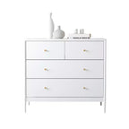Cómoda de 4 cajones para niños, armario de almacenamiento de madera para cuarto de bebé o dormitorio, 89.9 cm de ancho, blanco