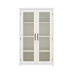 Armario moderno de madera con puerta de cristal