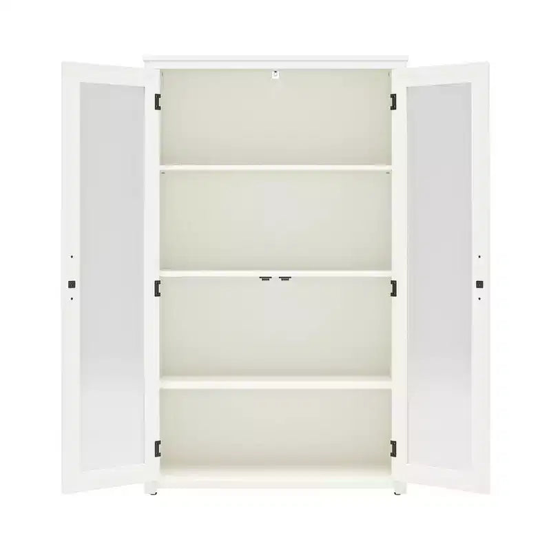 Armario moderno de madera con puerta de cristal