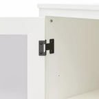 Armario moderno de madera con puerta de cristal