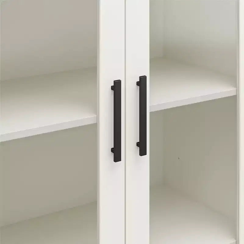Armario moderno de madera con puerta de cristal
