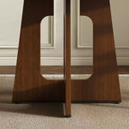 Mesa de comedor redonda de 47 pulgadas para 4 personas, mesa de cocina estilo rústico, mesa circular de MDF con acabado de vetas de madera, capacidad de peso de 300 lb para comedor, cocina, sala de estar