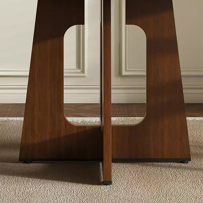 Mesa de comedor redonda de 47 pulgadas para 4 personas, mesa de cocina estilo rústico, mesa circular de MDF con acabado de vetas de madera, capacidad de peso de 300 lb para comedor, cocina, sala de estar