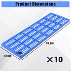 10 paletas de plástico resistentes para piso, almohadillas de almacenamiento impermeables y resistentes a la humedad, diseño entrelazado para uso en garaje, taller e industrial