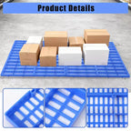10 paletas de plástico resistentes para piso, almohadillas de almacenamiento impermeables y resistentes a la humedad, diseño entrelazado para uso en garaje, taller e industrial