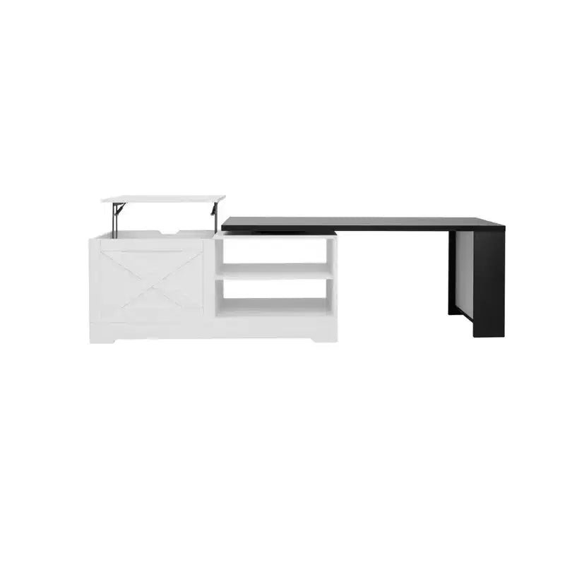 Mesa de centro elevable de 47'', mesa central rectangular de madera con almacenamiento oculto, mesa de cóctel extensible para sala de estar, dormitorio u oficina