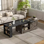 Mesa de centro elevable de 47'', mesa central rectangular de madera con almacenamiento oculto, mesa de cóctel extensible para sala de estar, dormitorio u oficina