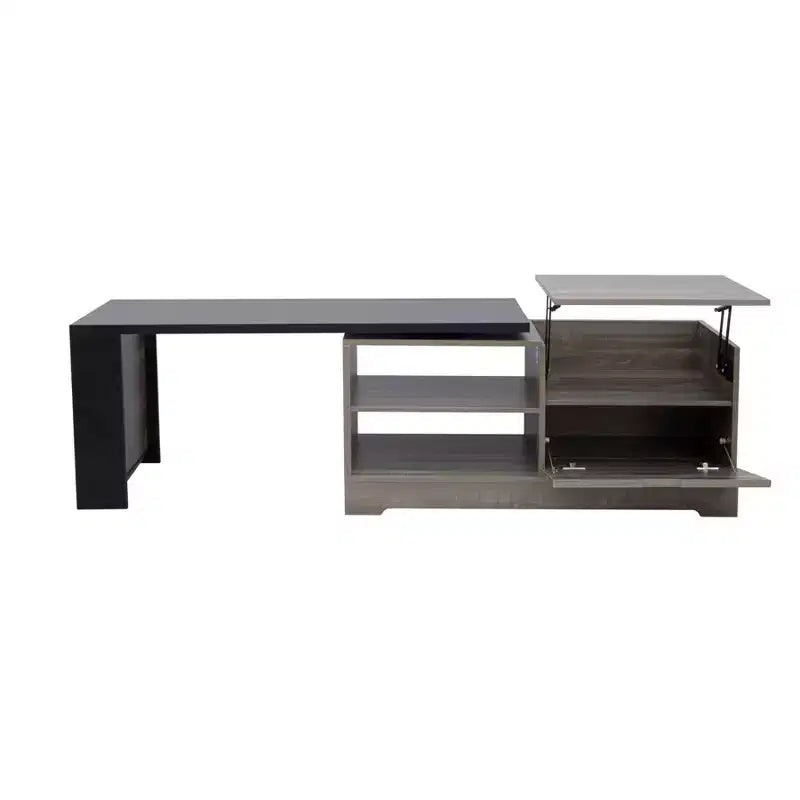 Mesa de centro elevable de 47'', mesa central rectangular de madera con almacenamiento oculto, mesa de cóctel extensible para sala de estar, dormitorio u oficina