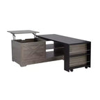 Mesa de centro elevable de 47'', mesa central rectangular de madera con almacenamiento oculto, mesa de cóctel extensible para sala de estar, dormitorio u oficina