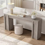Mesa de entrada de 70.9 pulgadas, mesa consola rústica de madera, mesa gruesa para sofá detrás del sillón, mesas consola largas para sala de estar en la entrada