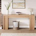 Mesa de entrada de 70.9 pulgadas, mesa consola rústica de madera, mesa gruesa para sofá detrás del sillón, mesas consola largas para sala de estar en la entrada