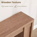 Mesa de entrada de 70.9 pulgadas, mesa consola rústica de madera, mesa gruesa para sofá detrás del sillón, mesas consola largas para sala de estar en la entrada