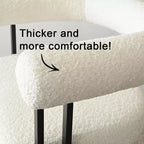 Taburetes de barra modernos con respaldo y reposabrazos, taburetes de barra tapizados en bouclé beige para isla de cocina o barra de casa
