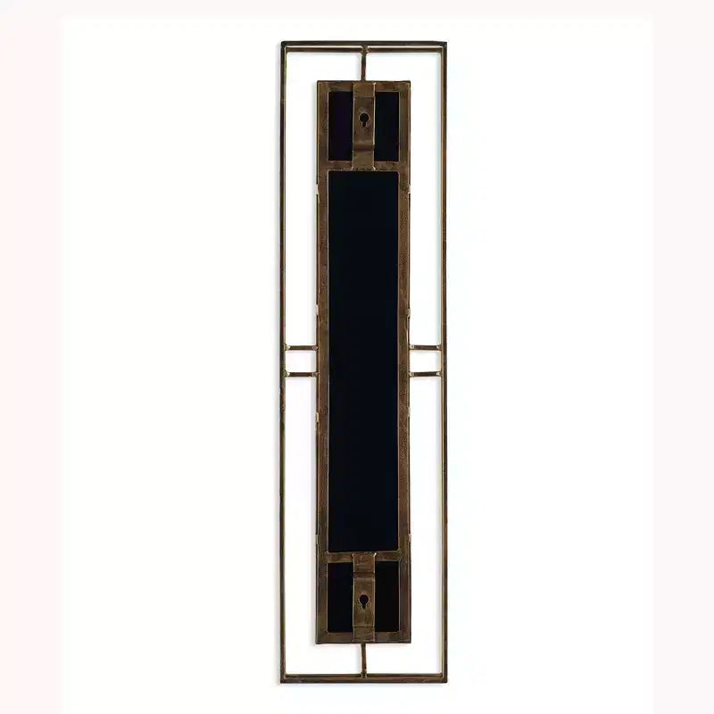 Espejos de pared dorados envejecidos de 7 3/4 x 30, juego de 2